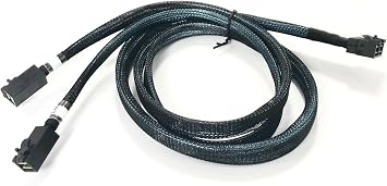 Micro SATA Cables | U.2 Enabled Cable 1M HDx8 SFF-8643 to HDW2 x4 SFF-8643 Mini SAS