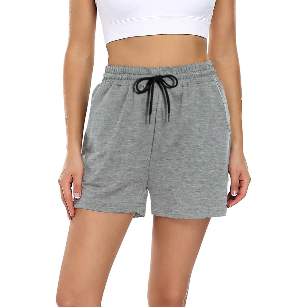 FGFD&OU Pantalones Cortos Mujer Algodón Shorts Mujer Deportivos Elástico Bermuda Shorts Jogger Shorts Casual Pantalón Corto para Trotar Running Deporte Correr Gym Yoya de Verano