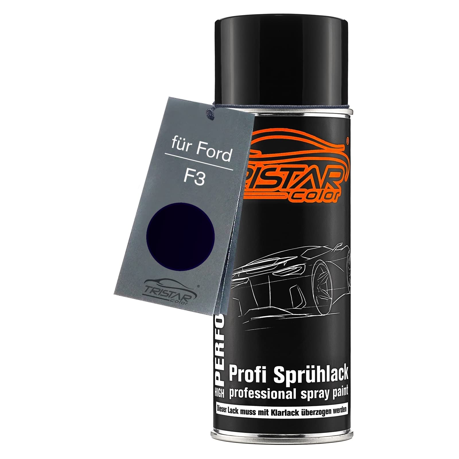 Tristarcolor Panther Black Perl Car Paint Spray Can For Ford F3 Base Coat Spray Can 400Ml
