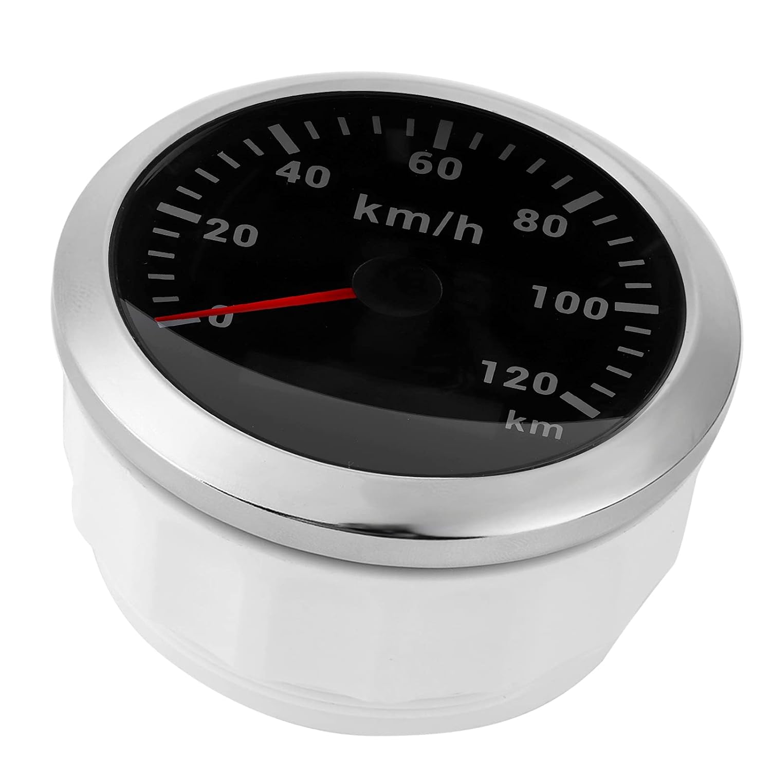 FILFEEL 85mm Speedometer Odometer for Boat, Yacht, Car, Motorcycle & Machinery with IP67 Rating (Black Dial)