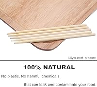 Vista 3 de HOPELF Brochetas de bambú semipunto de 5.5 pulgadas – Palitos de bambú natural de 0.197 in de grosor para caramelo de barbacoa, palitos de manzana
