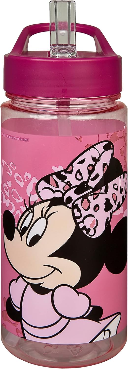 Gold1 Multicolor Scooli Aero Re-Usable Plastic Drinking Bottle Minnie Mouse 500Ml