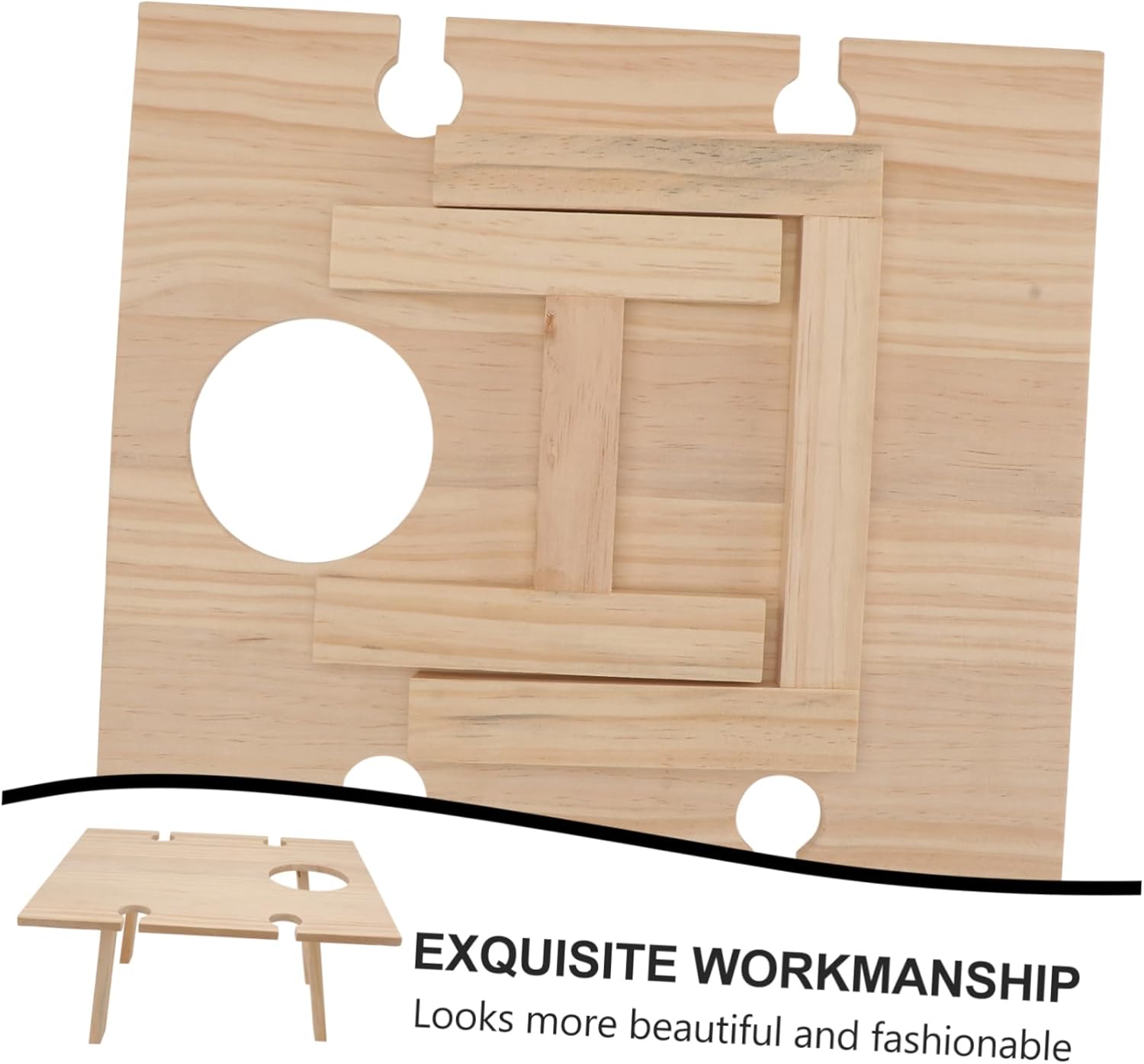 Practical Picnic Table Portable Folding Wine Table Perfect for Outdoor Gatherings Beach and Parties