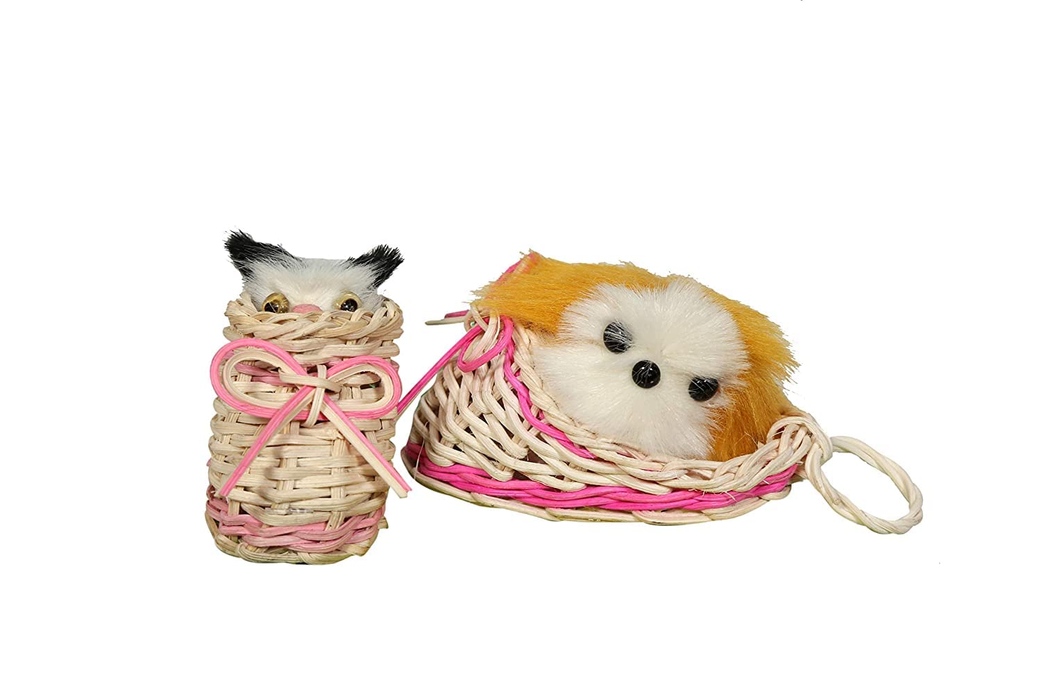 Dog Trust Pack of 2 Cat in Basket Toy for Cat/Kitten Fur and Rope Interactive Toys Color May Vary (B09Q3BXSTC) Amazon Price History, Amazon Price Tracker