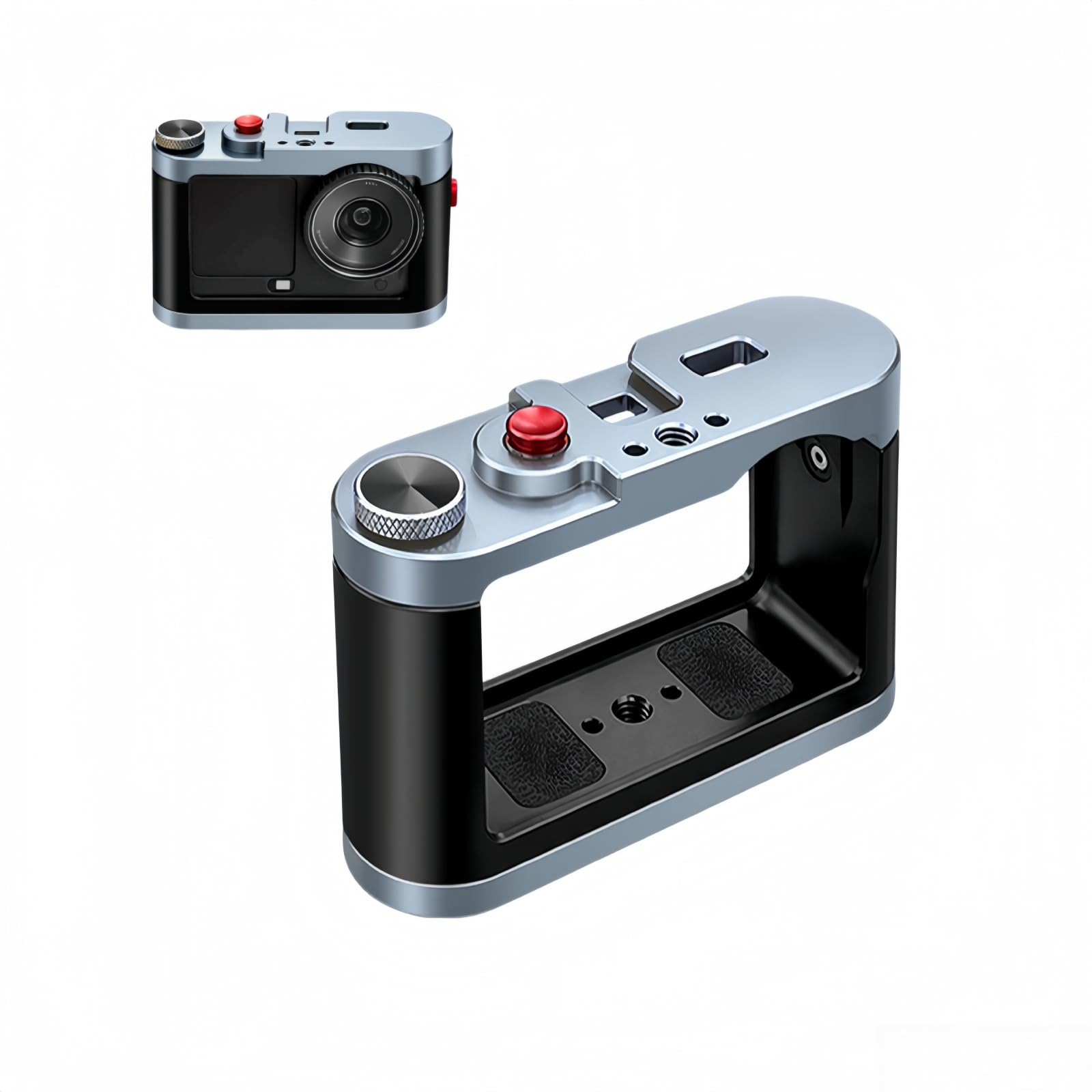 Metalowa klatka kompatybilna z DJI Action 6, rama ochronna ze stopu aluminium z zimną stopką i szybkozłączką do vlogowania
