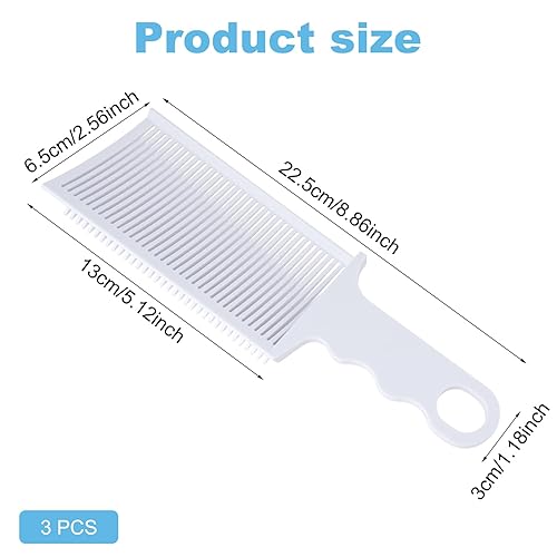 Miniatura 3 de CustomyLife Peine de peluquero para hombres, resistente al calor, ABS profesional, peine de corte de pelo de dientes triangulares con parte trasera