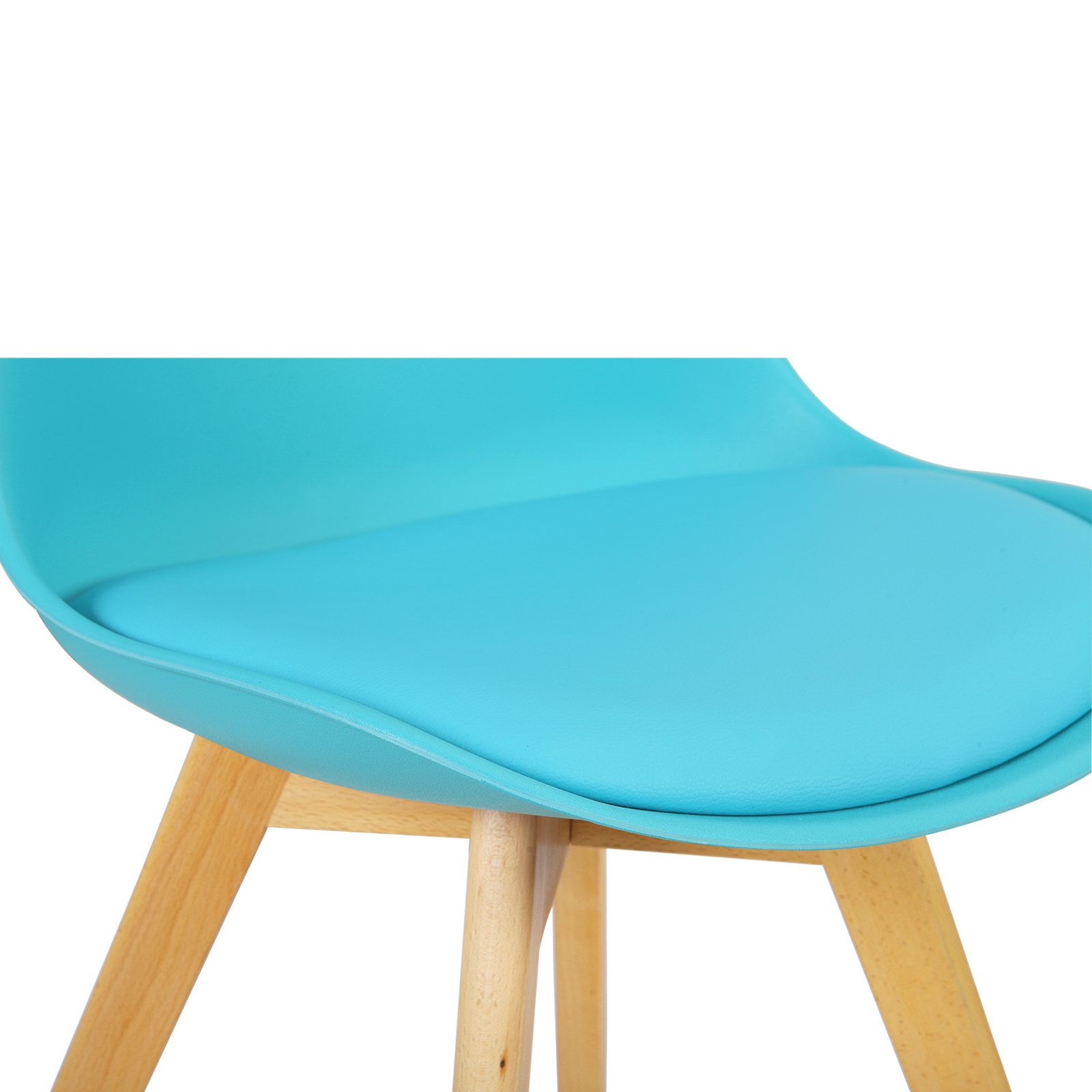 Set Di 4 Sedie Da Pranzo WOLTU - Imbottite In Pelle Sintetica, Gambe In Legno Massello, Grigio