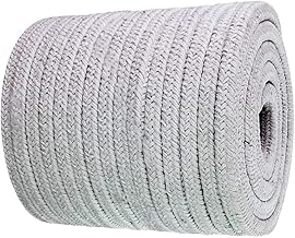 Ceramic Fiber Rope,Sealing Cord for Stove,Wood Door Gasket - 3.28 ft Seal and High Temperature Cement Kit for Stoves(22 * 22 * 1000mm)
