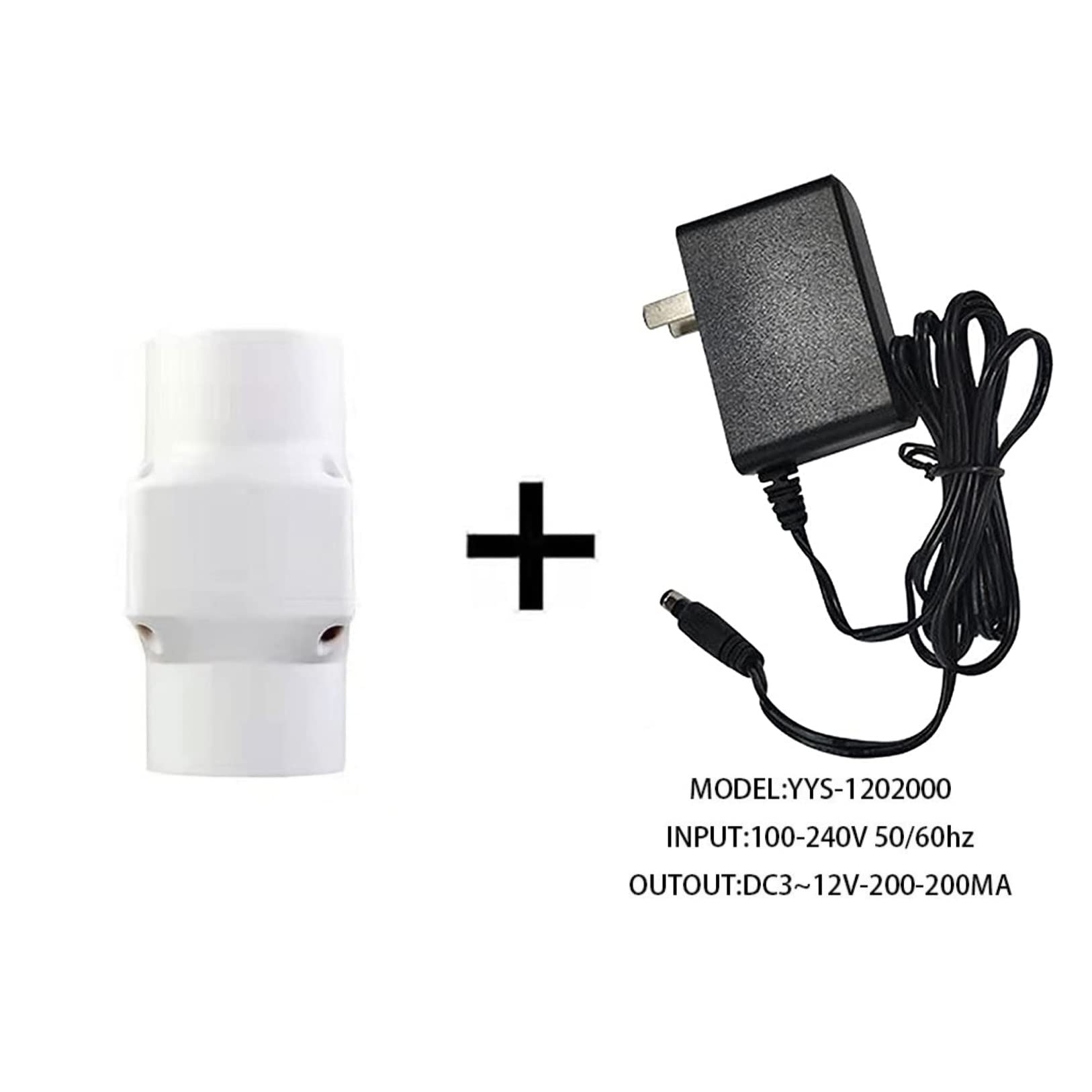 12V wentylator wyciągowy 22CFM regulowana dmuchawa liniowa 6W z regulatorem prędkości mały wentylator kanałowy do hydroponiki kuchnie piwnice drukarka 3d (Size : Power)