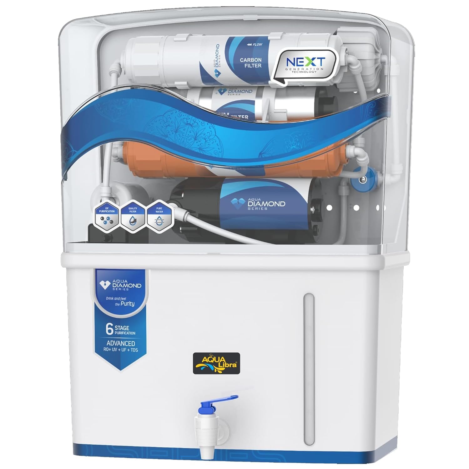 RO+UV+UF+TDS Control with Active Copper Premium Water Purifier Filter for Home, 9 LTR