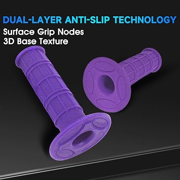 Dirt Bike Handlebar Grips 7/8 Rubber Handle Grips Universal for Sur Ron Surron LBX Talaria Sting R MX3/R MX4 MX5 Talaria X3 E-Ride Pro SS/S Electric Dirt Bike Purple