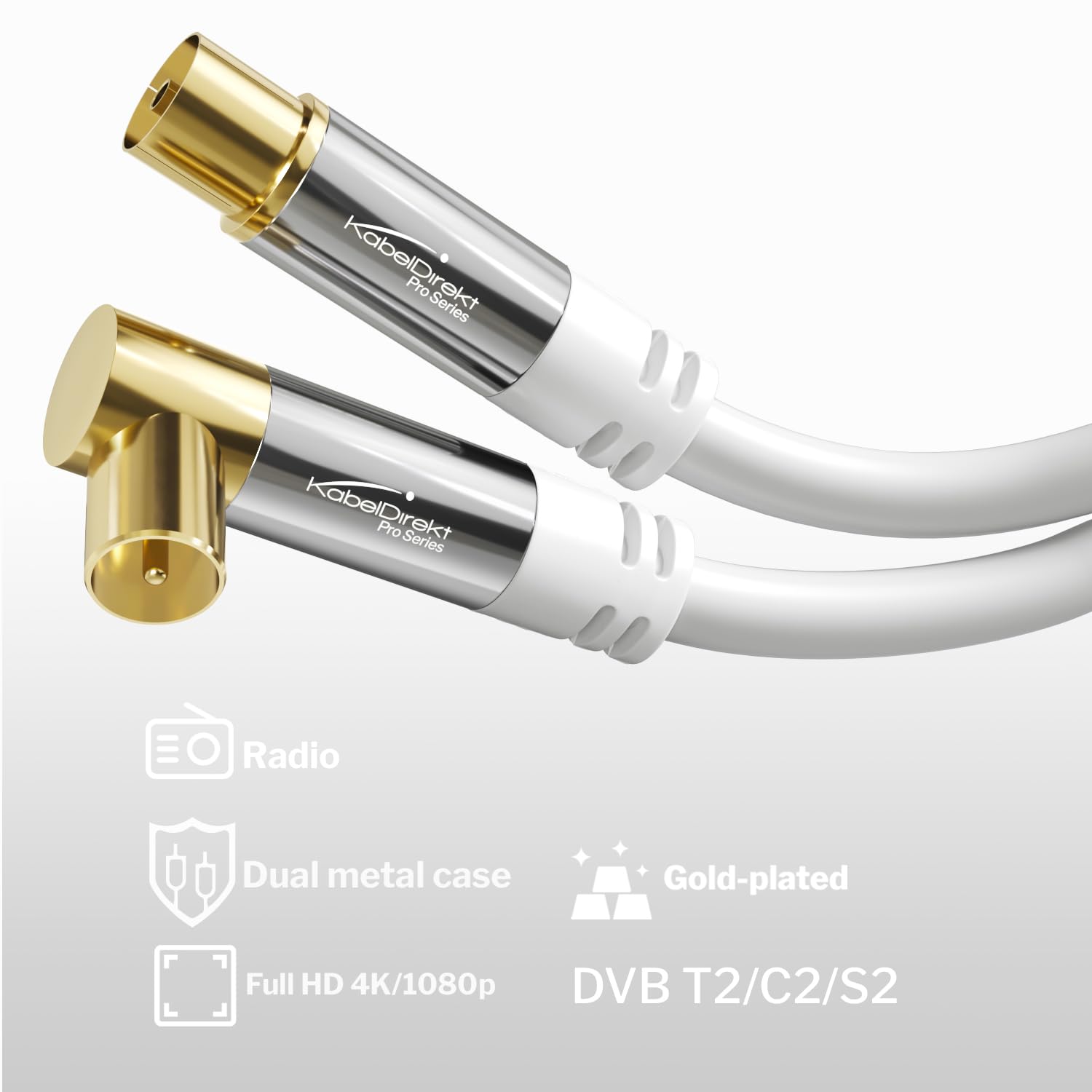 Cavo Antenna TV 4K 1.5m - Coassiale, Schermatura Alta, Per Digitale E Analogico - Foto 4