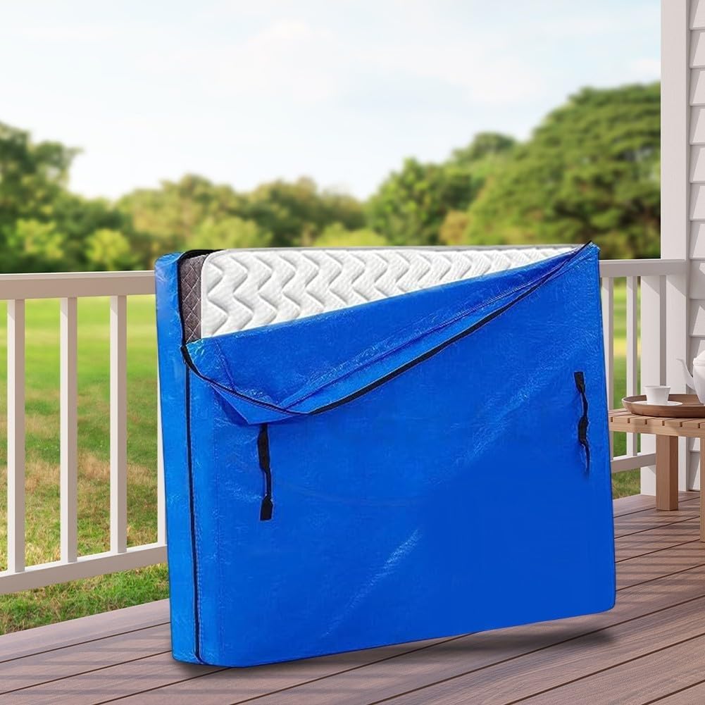 Outdoor Protective Mattress Storage Bag with 210D Oxford Cloth Material Dustproof and Waterproof Cover for Easy Storage and Transport (208 * 158 * 40.6cm)