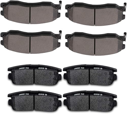 Miniatura 1 de SCITOO - Juego de pastillas de freno de cerámica, 8 pastillas de freno para Chevrolet Captiva Sport 12-15, 07-09 para Chevrolet Equinox, 07-09 para