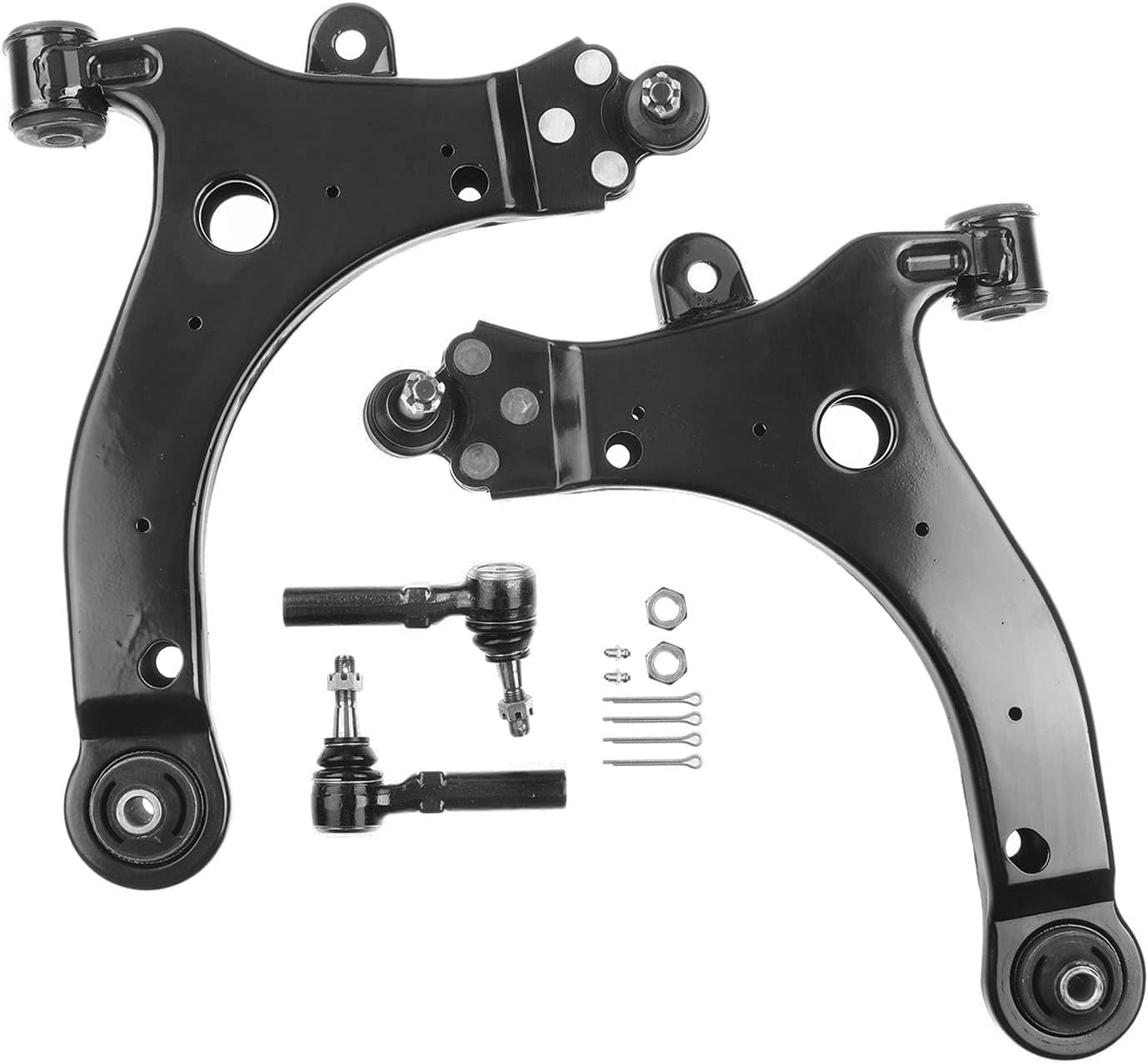 A-Premium Set of 4, Front Lower Control Arm, Outer Tie Rod End, Compatible with Chevrolet & Buick & Pontiac & Oldsmobile - 1997-2013 - Impala Monte Carlo Century LaCrosse Allure Grand Prix Intrigue