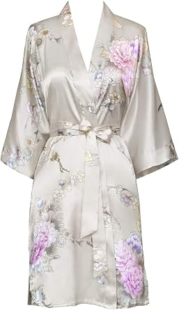 KIM+ONO Satin Short Kimono Robe for Women