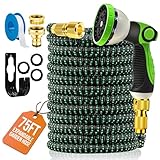 Buse de pulvérisation puissante et précise à 10 fonctions – Doté d'un pistolet de pulvérisation réglable à 10 modes, ce tuyau d'arrosage extensible est parfait pour arroser les plantes délicates, laver les voitures ou souffler la saleté sur les terrasses. La poignée ergonomique et le cadran facile à régler rendent l'arrosage sans effort et confortable.