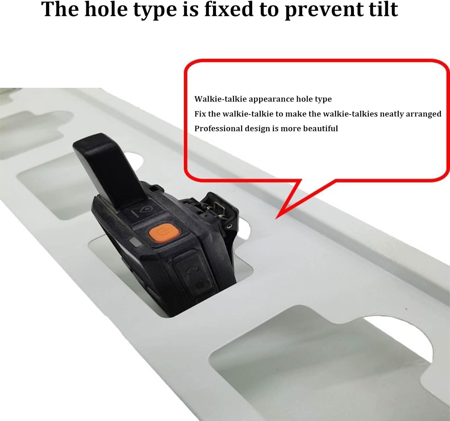 Wall Mounted Walkie Talkie Holder Universal Radio Case, Firefighter Two Way Radio Holder Walkie-talkie Storage Box,desktop Walkie Talkies Organizer, Radio Microphone Hanger,for Police Firefighter