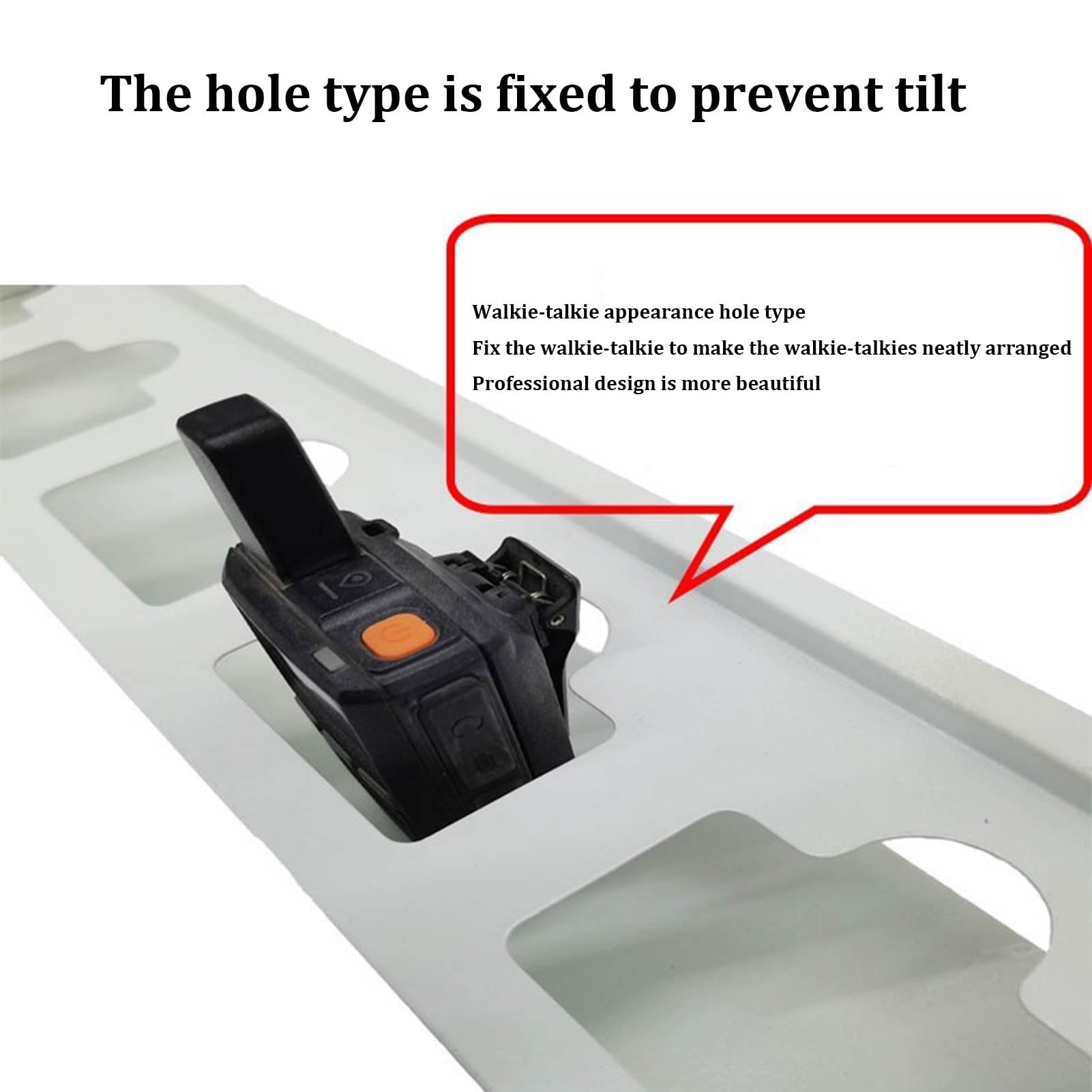 Soporte de Pared para walkie-Talkie, Caja de Almacenamiento Universal para radios bidireccionales, Organizador de Escritorio y Colgador de micrófono para Radio para Personal de emergencias y