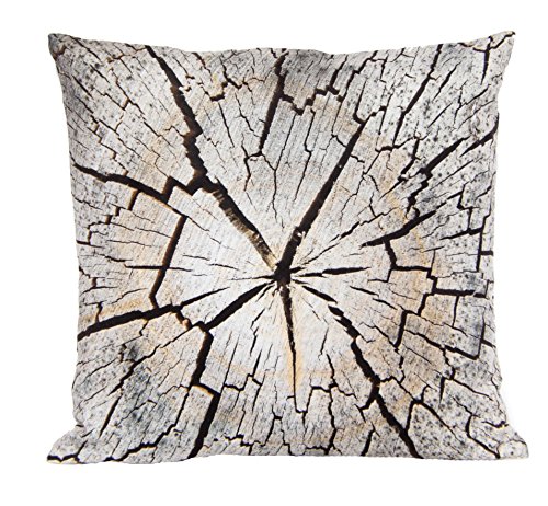 Photoprint- Kissen, Design Holz oder Marmor-Dekor, ca. 50x50cm, Kuschelkissen " Vorderseite bedruckt Holz oder Marmor -Dekor, Rückseite flauschiger Sheep-Optik, 100% Polyester ca.50 x 50 (Holz) Cover