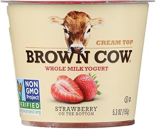 Brown Cow Cream Top Yogurt, Strawberry, 5.3 Ounce (Pack of 12)