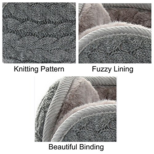Rungion Unisex Warm Knit Women Earmuff Cashmere Winter Pure Color Earmuffs Fur Earwarmer Adjustable Wrap #TOP5