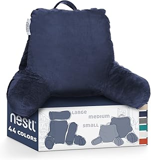 Nestl Reading Pillow, Petite Back Pillow, Backrest Pillows for Bed with Arms, Shredded Memory Foam Back Pillows for Sittin...