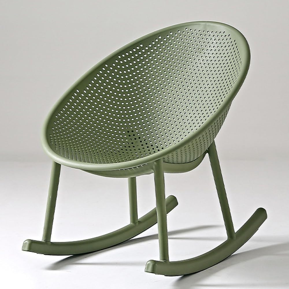 Fauteuil à bascule ovale œuf pour salon et terrasse ombragée