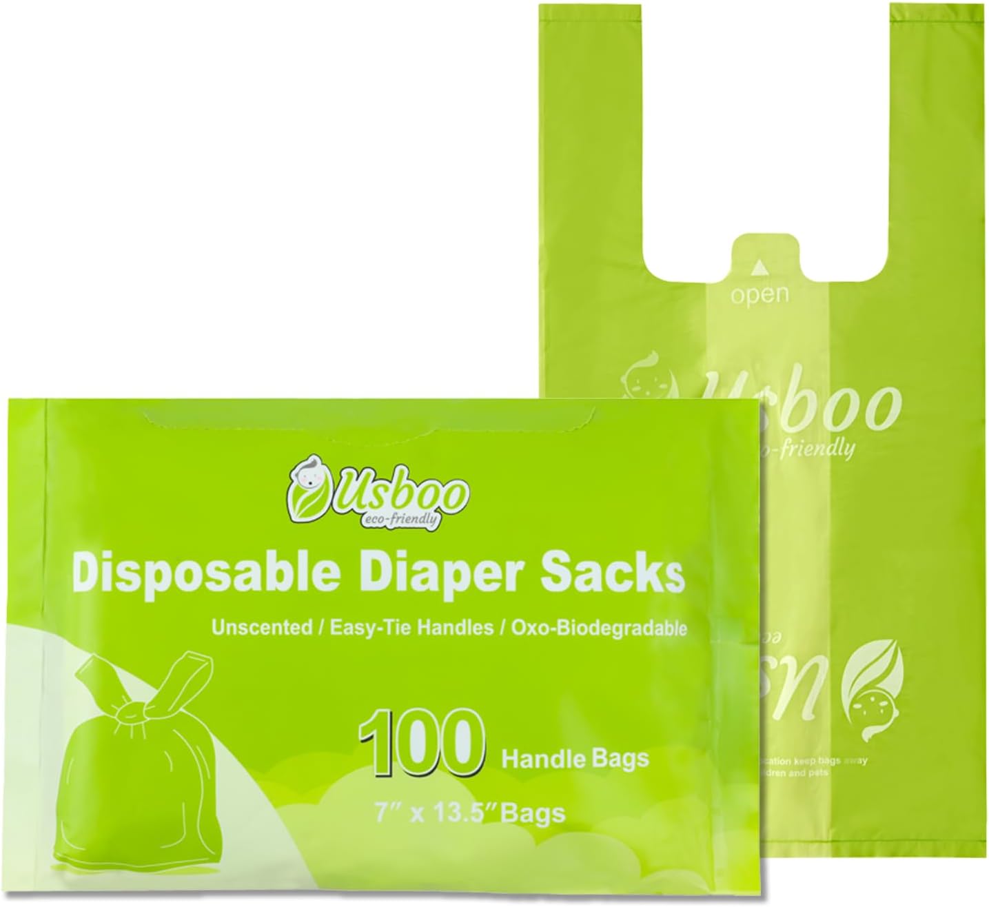 Fresh Sacks Biodegradable Diaper Disposal Bags, Roll of 250