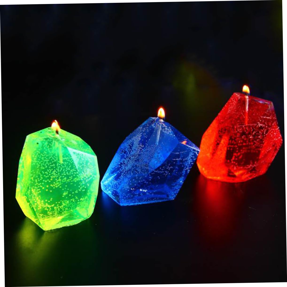STOBOK 3 Pezzi Di in Silicone Flessibile A Forma Di Diamante Per La Creazione Di Gioielli in Resina Divertimento Artigianale