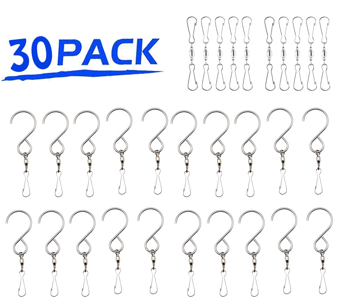 Buy Joyce Lindberg Swivel Hooks Clips and Wind Spinner Hangers Silver