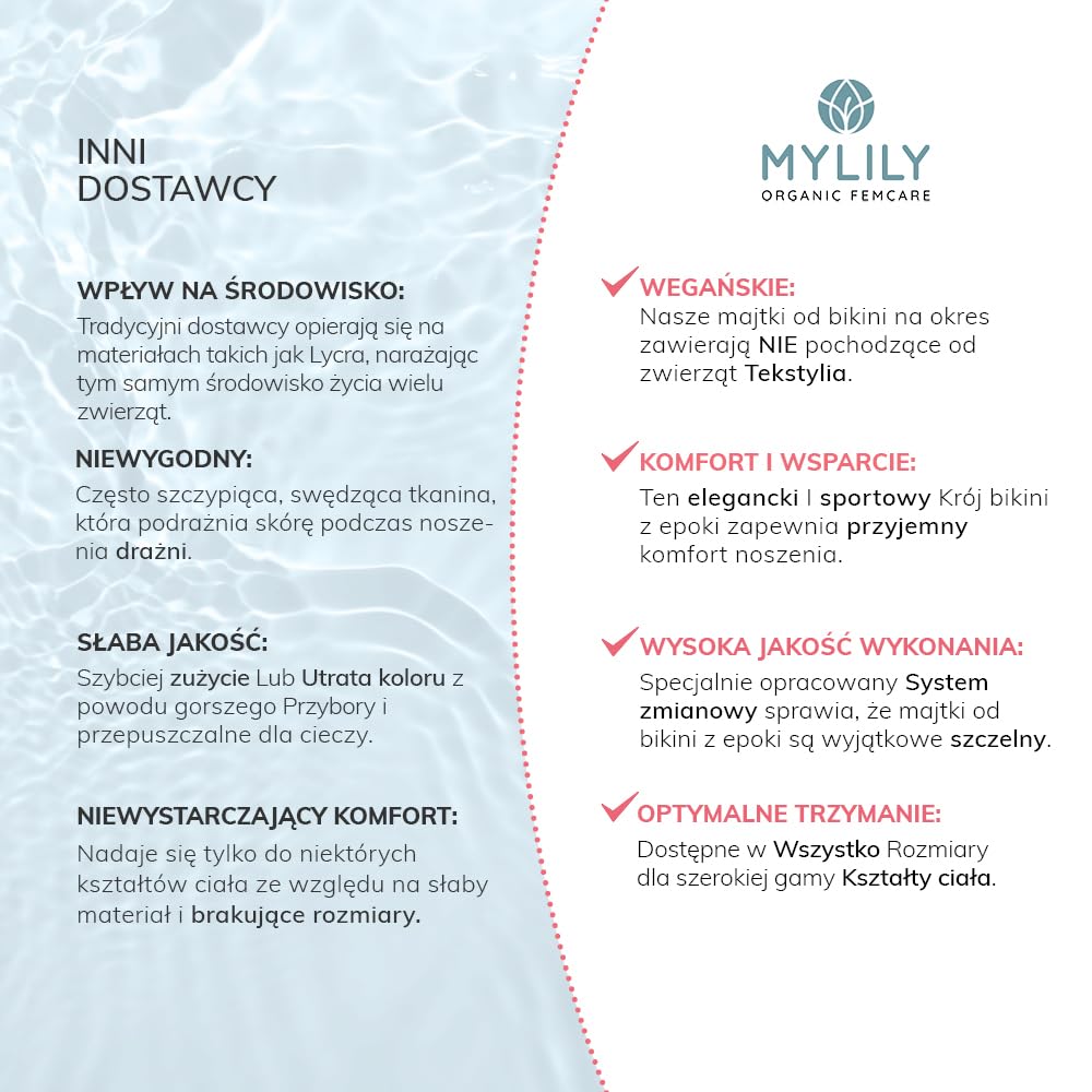 MYLILY Bikini damskie czarne | Bikini z wysokim stanem i białym paskiem | Bikini z wysokim stanem | Strój kąpielowy na okres | Kąpielówki na okres czarno-białe