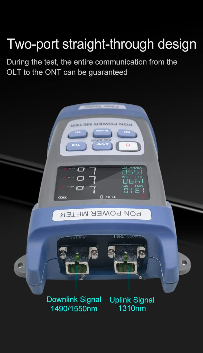 TM581 PON Power Meter SC/APC Glasfaser-Tester ONT/OLT 1310nm/1490nm/1550nm für Anwendung und Betrieb und Wartung von Glasfasernetzwerken