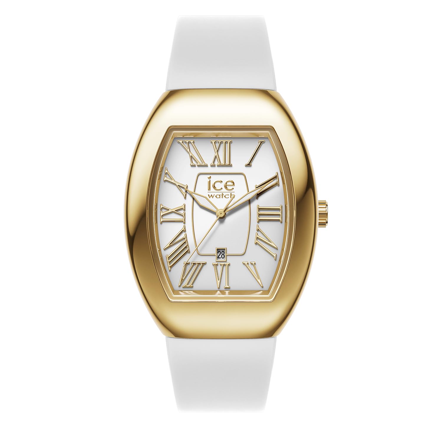 ICE-​WATCH - Ice Dome Metal White Gold - Montre dorée pour Femme avec Bracelet en Silicone - 024049 (Small)