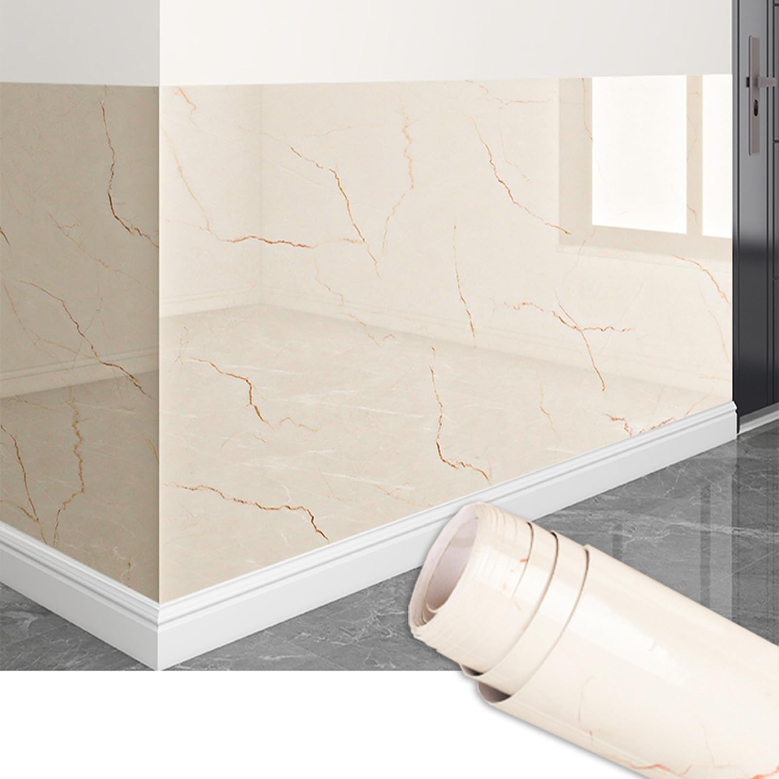 Autoadhesivas Impermeables para Azulejos,Azulejos Adhesivos Cocina,Revestimiento Pared BañO,FáCil De Cortar,Apto para Cuartos De Ducha Y Parede De BañO