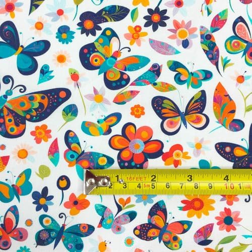 퀼트 바느질 공예용 야드 100% 면 원단 나비 디자인 (JC-006) — 사진 4