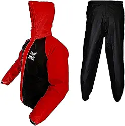 Capa de chuva motoqueiro conjunto nylon emborrachado impermeável nave Vermelho/Preto (G)