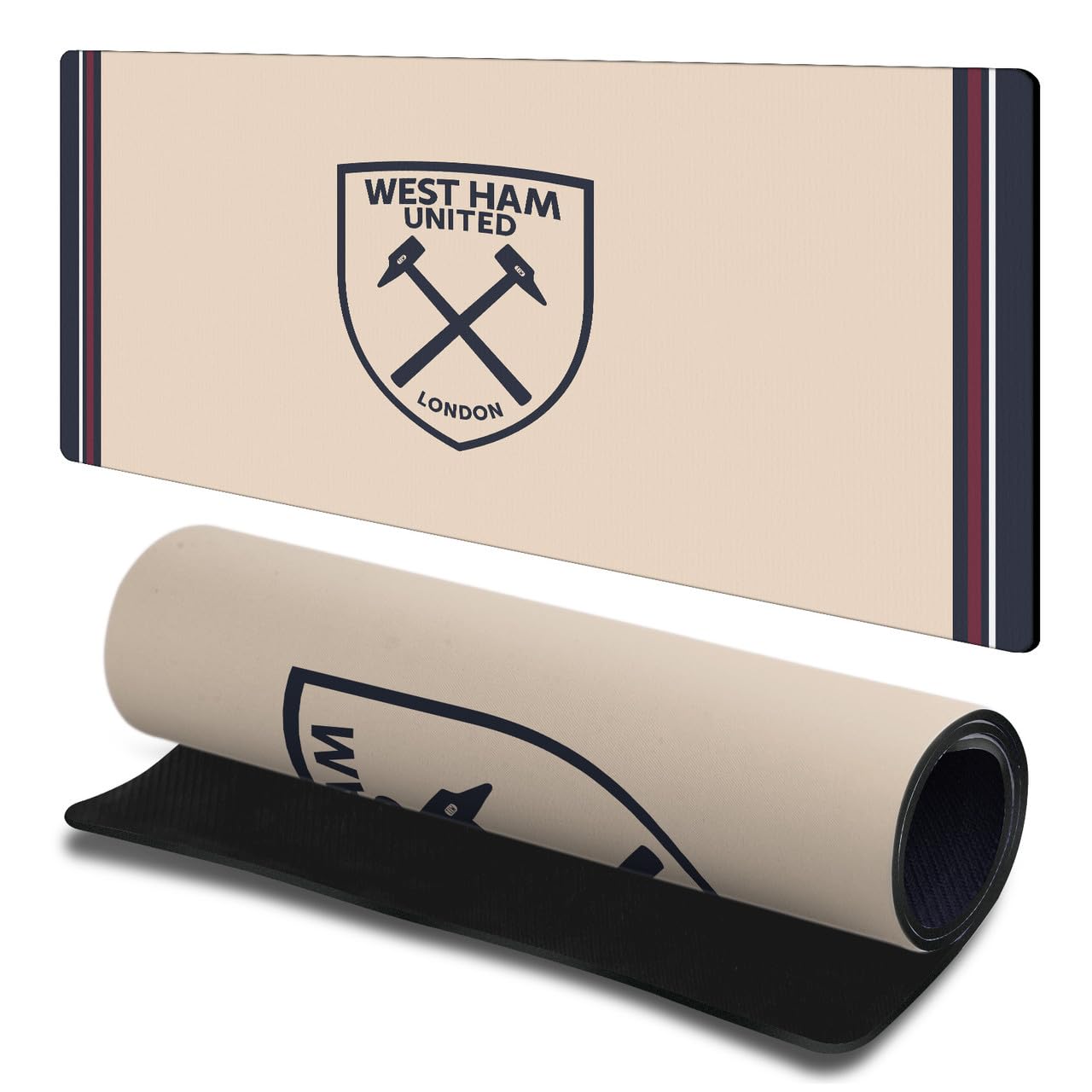 Head Case Designs Officially Licensed West Ham United FC Away 2025/26 Crest Kit Gaming Office Desk PC Keyboard Mouse Mat Pad 23.62 x 11.81 x 0.12 inches (600 x 300 mm) - L