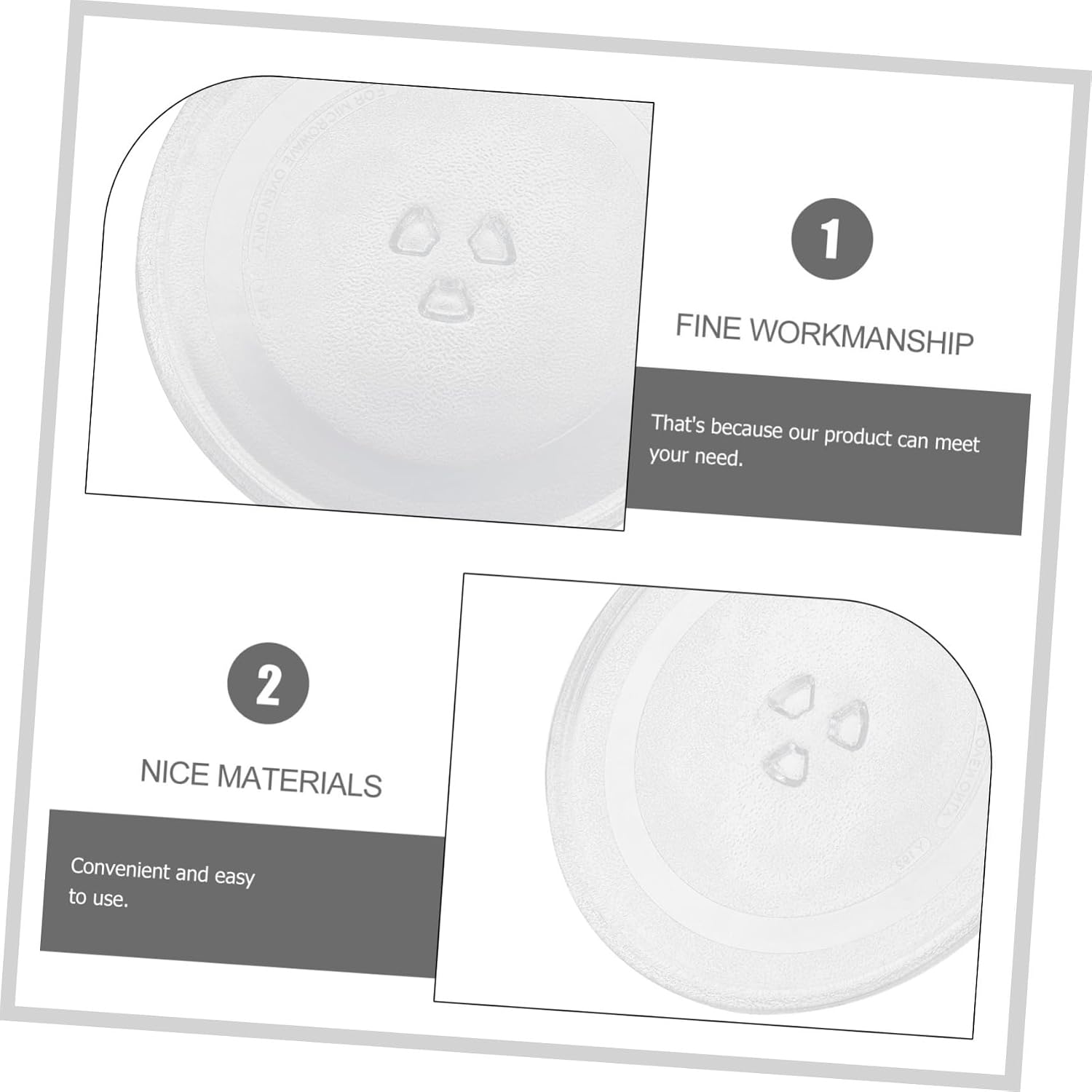 Microwave Accessory Cooking Plate Oven Glass Turntable Tray Replacement Microwave Plate