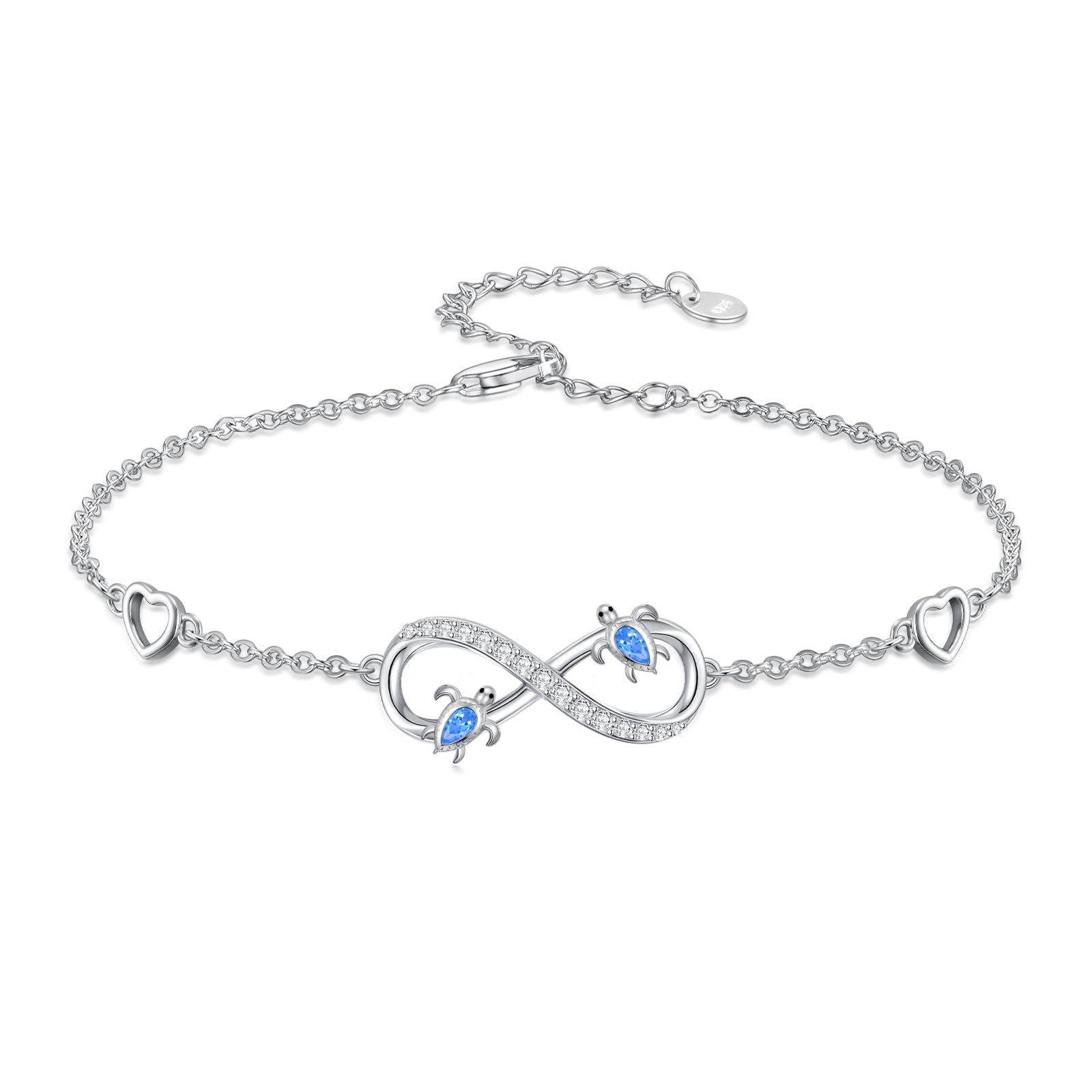 925 Sterling Silver Layered Ankle Bracelets for Women Jewelry Gifts
