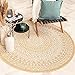 Produktbild FRAAI | Home & Living In- & Outdoor Teppich Rund - Summer Azteca Gelb - Ø 100cm - Wetterfest Outdoorteppich - Polypropylen - - Balkon, Garten, Terrasse - Carpet