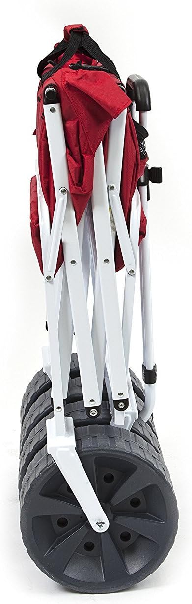 MEDA 40925 | Collapsible Folding Outdoor Utility Wagon Cart (Red/White)