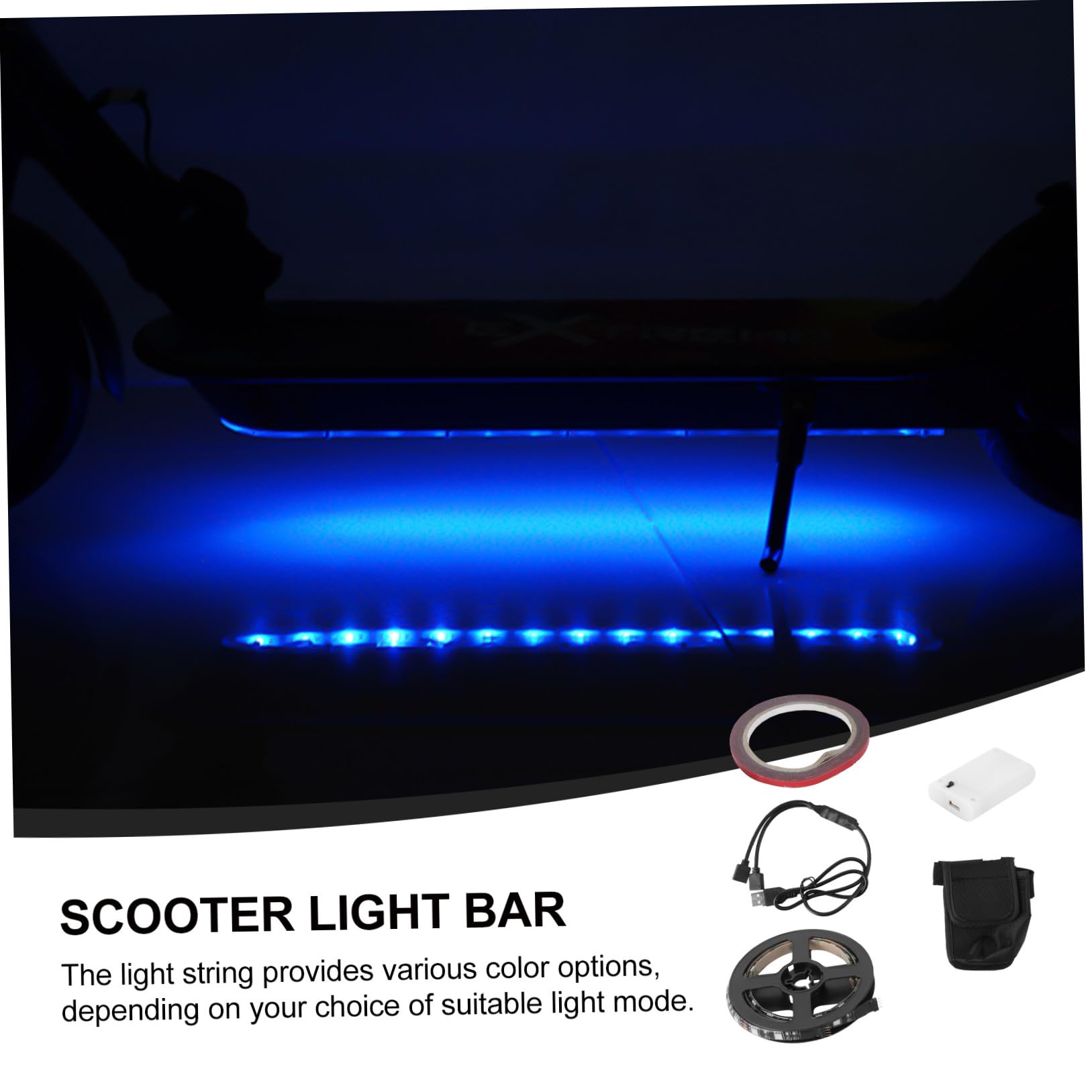 Abaodam Striscia Luminosa per Monopattino Elettrico e Isolata Accessorio di Ricambio per Decorazione e Sicurezza Notturna Adatta Modelli e Compatibili