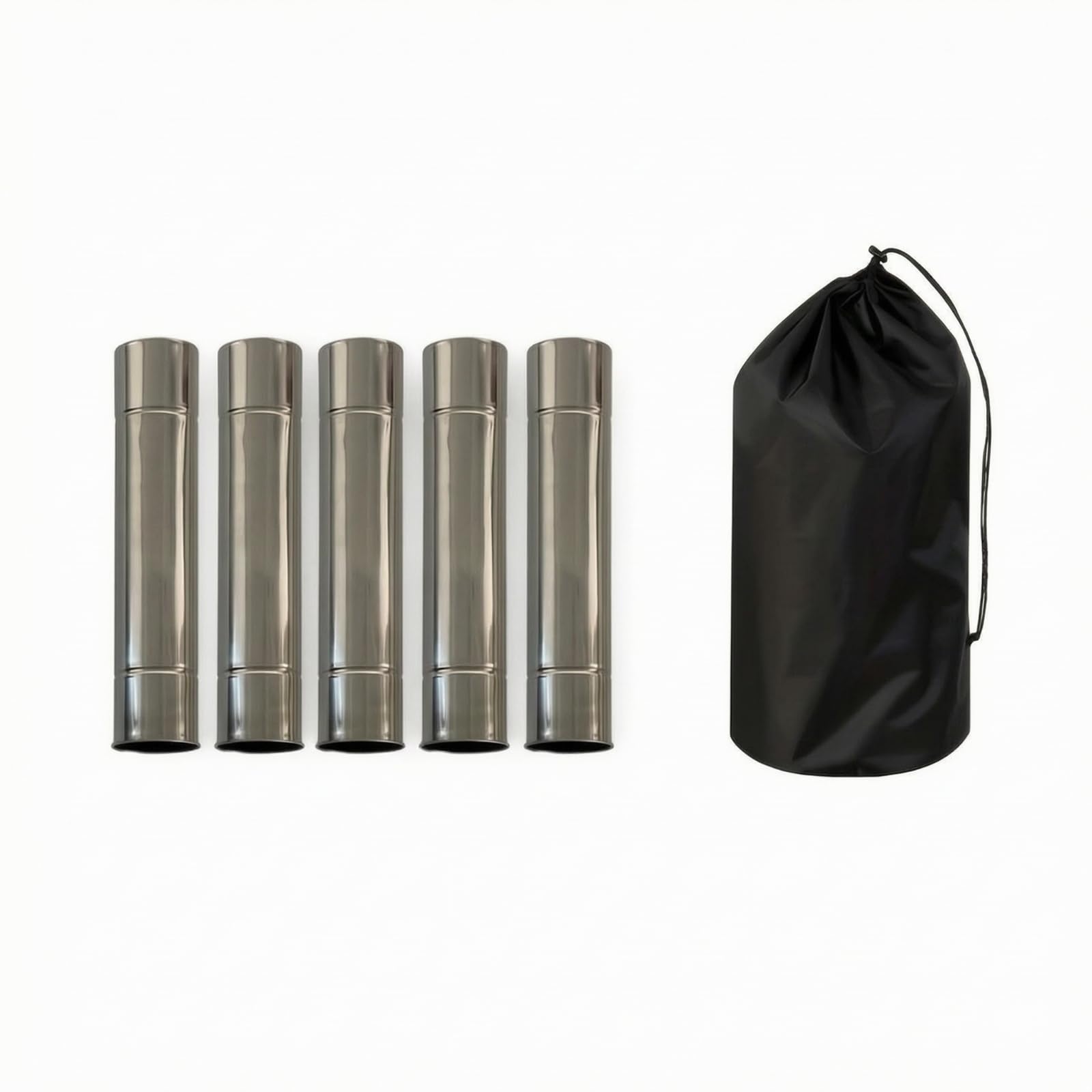 5 Piezas Conducto Chimenea Cilíndrico
