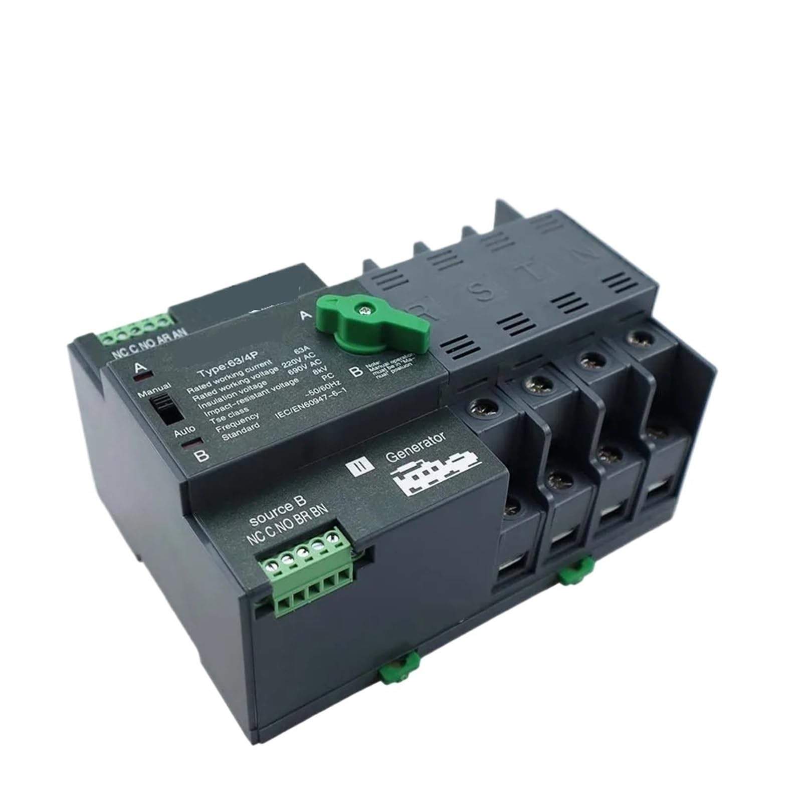 Commutateur de transfert automatique ATS 3P 63A pour une alimentation ininterrompue
