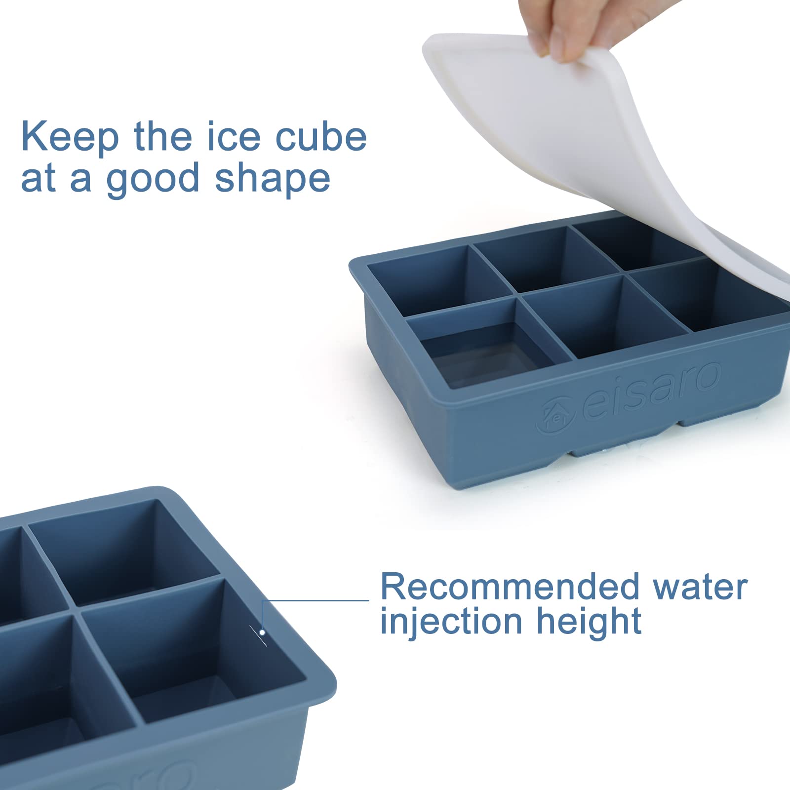 Vassoio per cubetti di ghiaccio a 16 slot, stampo in silicone