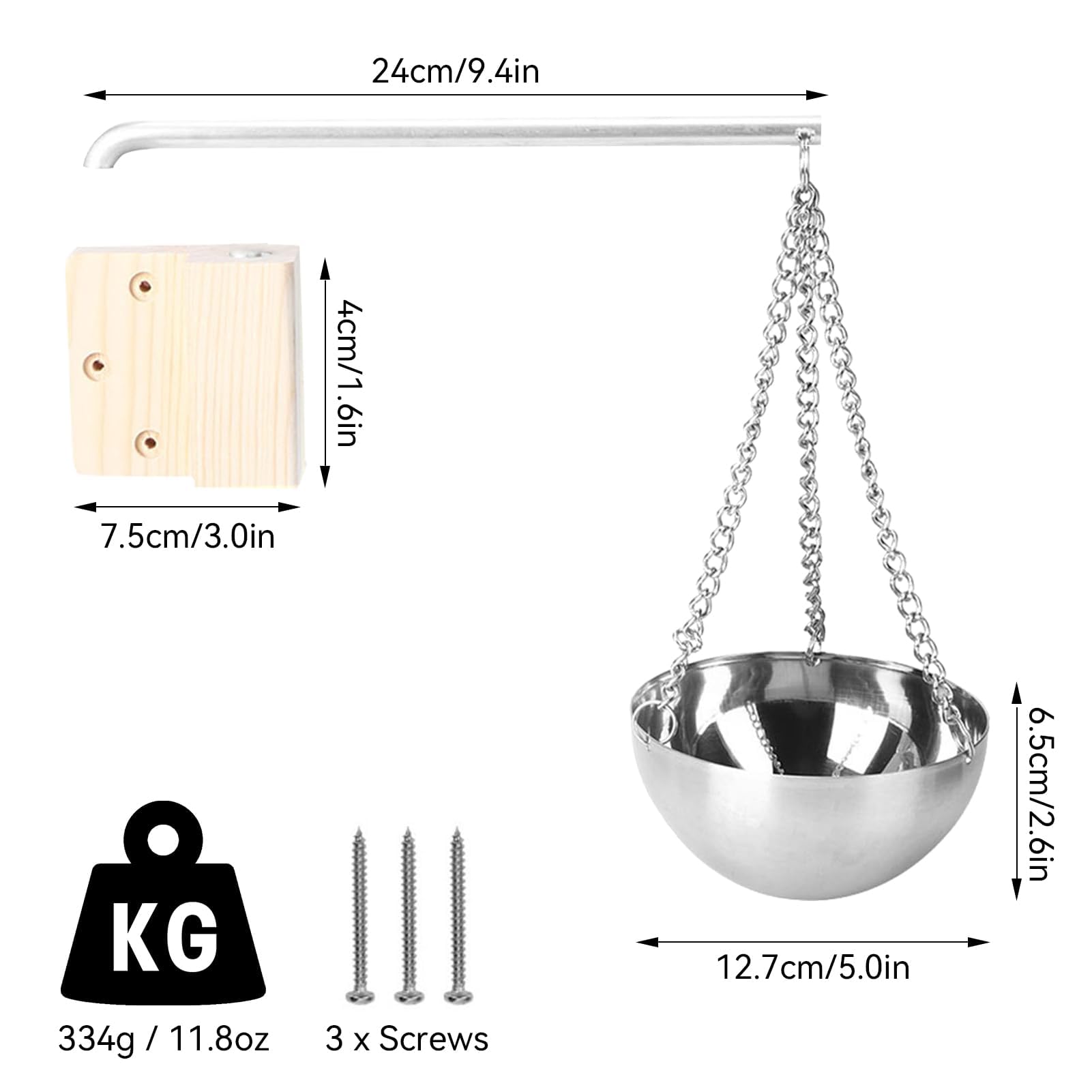 HERCHR Bol de Sauna en Acier Inoxydable, Tasse à Huile pour Accessoires de Sauna
