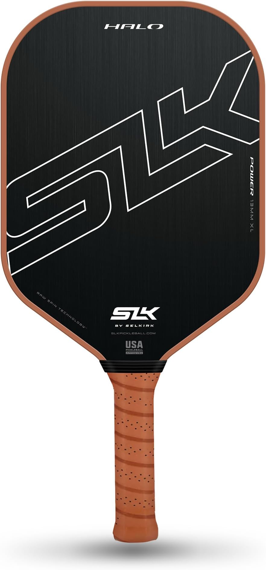 Selkirk Sport SLK Halo Power MAX Pickleball Paddle | Raw Carbon Fiber Pickleball Paddles with a Rev-Core Power Polymer Core | Designed for Ultimate Spin & Power | Black