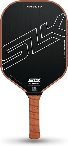 Selkirk Sport SLK Halo Power MAX Pickleball Paddle | Raw Carbon Fiber Pickleball Paddles with a Rev-Core Power Polymer Core | Designed for Ultimate Spin & Power | Black