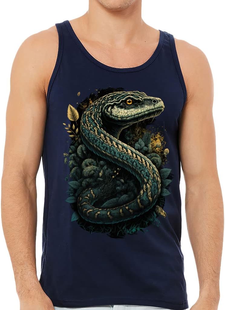 Graphic Snake Tank - Colorful Workout Tank - Printed Jersey Tank